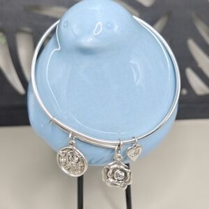 Sterling Silver 925 RL Mom Charm Adjustable Bracelet